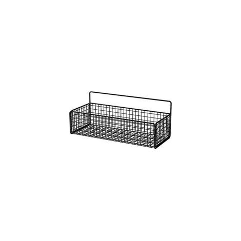 Cestino da parete, mensola multifunzionale in filo metallico per riporre oggetti a parete, cestini portaoggetti in metallo per casa, cucina, bagno e dispensa (nero) - Crezuo