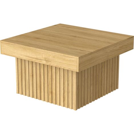 ELVMI Tavolino da salotto fisso 79x79 cm, in MDF e pannello truciolare, per soggiorno e ufficio, 79 × 79 × 46 cm (1/4)
