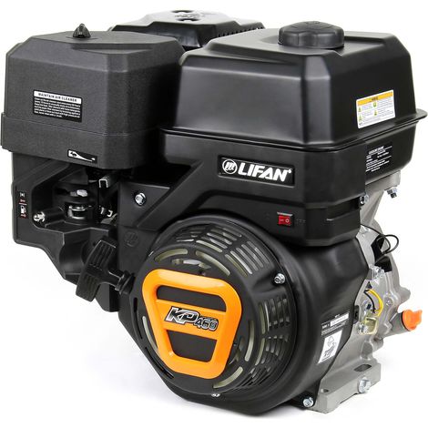 LIFAN KP460 Benzinmotor mit 15,6 PS Einzylinder für Rüttelplatten und Baumaschinen, luftgekühlter 4-Takt Motor mit 25 mm Kurbelwelle, OHV-Ventilsteuerung & 459 cc Hubraum