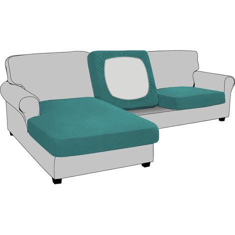 Housse de Coussin Extensible de canapé Housse de Protection pour Meubles Housse de siège de canapé Couvre pour Canapé Protege de Meubles Antipoussière (2 Places,Bleu Ciel) (1/5)