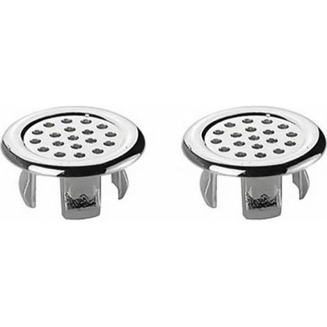 Lot de 2 anneaux décoratifs en maille plastique – Conviennent aux trop-pleins des éviers de cuisine et de salle de bain (1/5)