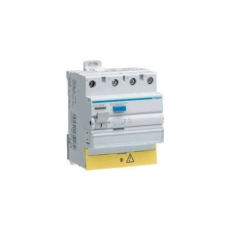 Hager – Interrupteur différentiel AC 30mA 63A – 4 pôles – Protection électrocution – Installation rail DIN – Tension 230/400V – IP20