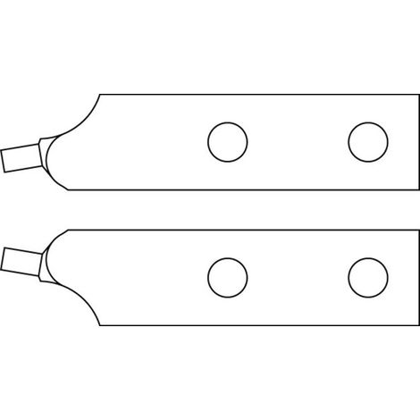 Paire d'embouts de remplacement Gedore, bleus, droits, diamètre 4,5 mm