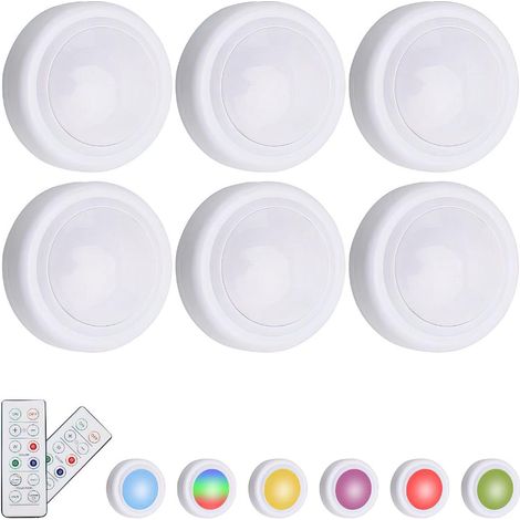 Lot de 6 spots LED avec télécommande sans fil 324 324-6-Pack-324 (1/5)