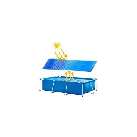 Bâche À Bulles - Couverture de Piscine Solaire Rectangulaire Couverture de Protection Piscine Solaire Chauffage de Bassin Outdoor Jardin Film D'isolation Thermique pour Piscine 200cm x 300cmdyk- (1/4)