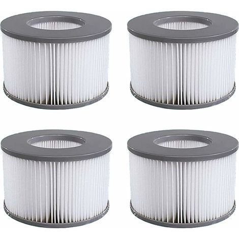 Pack de 4 cartouches filtrantes de remplacement pour piscine gonflable Mspa, jacuzzi (1/5)