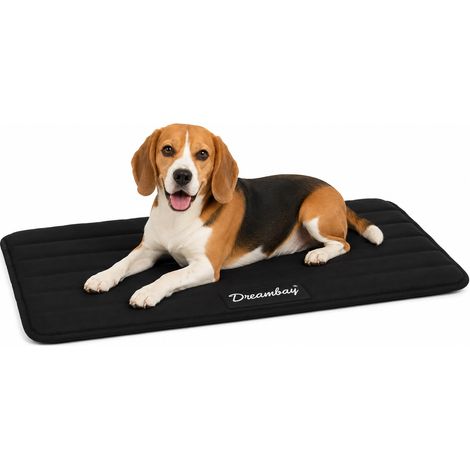 Panier Chien - Coussin Chien et Chat orthopédique Noir - Mousse mémoire de Forme Confortable - 85,5x51x2,3cm (1/5)