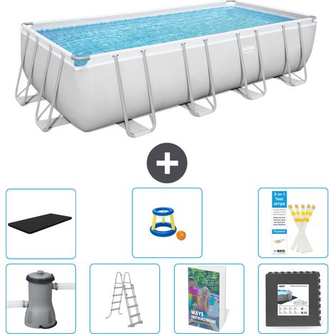 Bestway Power Steel Rechteckig - 488x244x122 cm - 8-teilig  S525 (1/4)