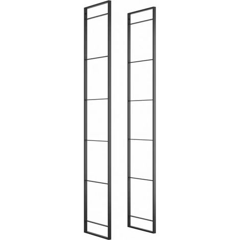 Emuca Set di strutture per scaffalatura Lader, altezza 1790mm, Acciaio, Verniciato nero (1/10)
