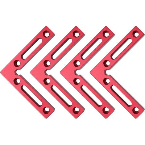90-Grad-Positionierungswinkel aus Aluminiumlegierung, 4,7" x 4,7" L-förmige Winkelklemmen, 90°-Rechtwinkelklemmen für Schubladen, Schränke und Bilderrahmen