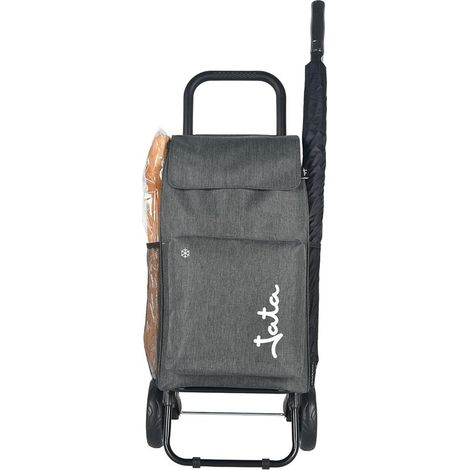 Carrito de la compra plegable de dos ruedas JATA HCAR2504 de 40 L con bolsa isotérmica, carrito ligero y resistente, chasis de a (1/5)