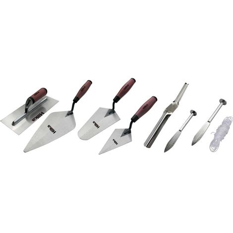 HILKA TROWEL SET 6PC SOFT GRIP BRICK PLASTERING BUILDER POINTING 66416006 (1/3)