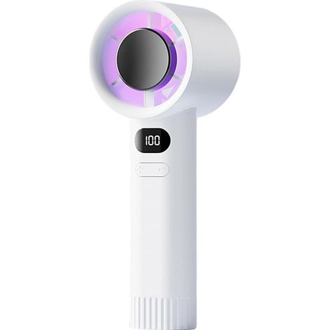Petit ventilateur de bureau à affichage numérique rechargeable pour chambre à coucher, bureau, voyage, bureau, chambre à coucher (1/5)