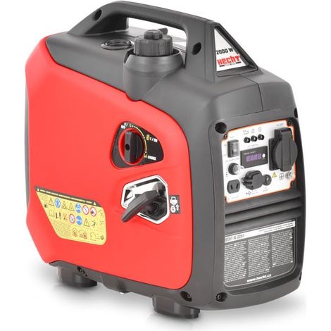 Hecht IG2201 Onduleur essence Groupe électrogène moteur essence Silencieux 4temps 4L prise USB 2000W écran LCD (1/5)
