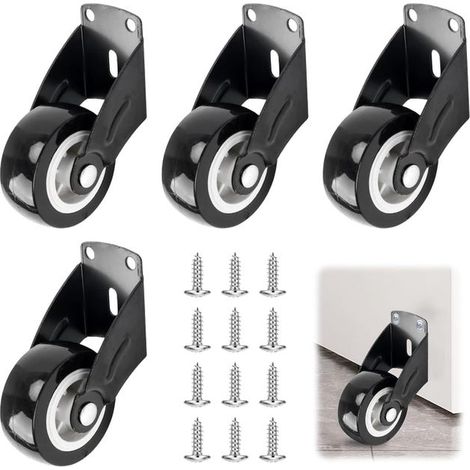 Rueda para puerta de 4 piezas, ruedas resistentes para puerta con sistema de soporte anticaída, rueda de soporte antideslizante ajustable. (1/5)