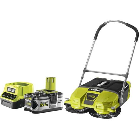 Confezione RYOBI OnePlus R18SW3-0G 18V Spazzatrice motorizzata RYOBI OnePlus R18SW3-0G 18V - 1 batteria 5.0Ah - 1 carica