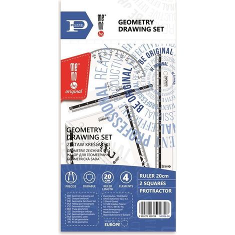 MemoBe Pratel Zeichenset mit Lineal 20 cm