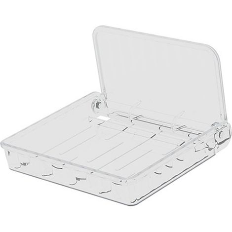Wandmontiertes Klappregal, transparent, ohne Bohren, große Kapazität, robustes, faltbares Wandregal für Badezimmer (1/5)