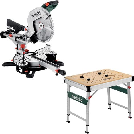 Metabo Kapp und Gehrungssäge KGS 305 M inkl. Multifunktionstisch Werkbank MWB100