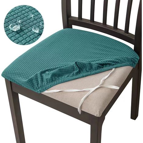 4er-Set Stretch-Jacquard-Stuhlsitzbezüge, abnehmbar und waschbar, für Esszimmer, Küche, Büro, Hotel – 4er-Set (1/4)