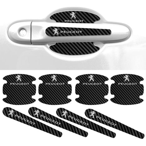 Set mit 16 Türgriffschutzaufklebern – 100 % wasserdichtes Nano-Silikon – Kratzfest – Kompatibel mit Peugeot 107, 207, 407, 408, 206, 306, 307, 308, 406, 806 und 3008 (1/5)