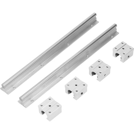 Lot de 6 blocs coulissants pour rail de guidage linéaire, roulement robuste, positionnement précis et fluide, fournitures de mouvement linéaire (1/5)
