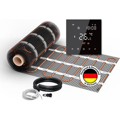 Heizmatte WARMON ULTRA 200 W/m² inkl. TS 300 Smart WiFi Thermostat schwarz - 1 m²