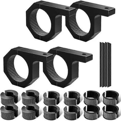 4 supports de fixation pour arceau de sécurité, compatibles avec les phares LED, les barres de toit rondes pour quads, SSV et camions. (1/5)