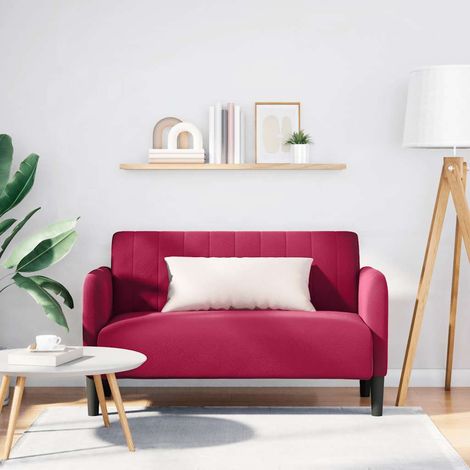 Zweisitzer-Sofa Weinrot 109 cm Samt
