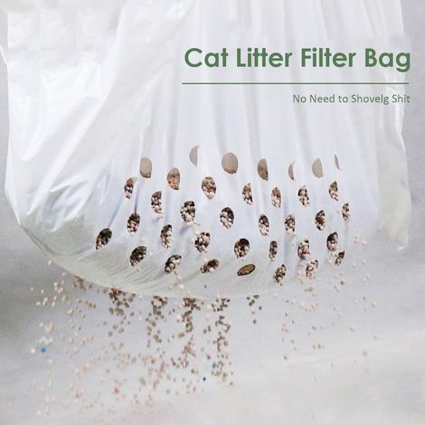 Sac filtrant à litière pour chat, doublures de tamisage à cordon, boîte à déchets pour chat (1/5)