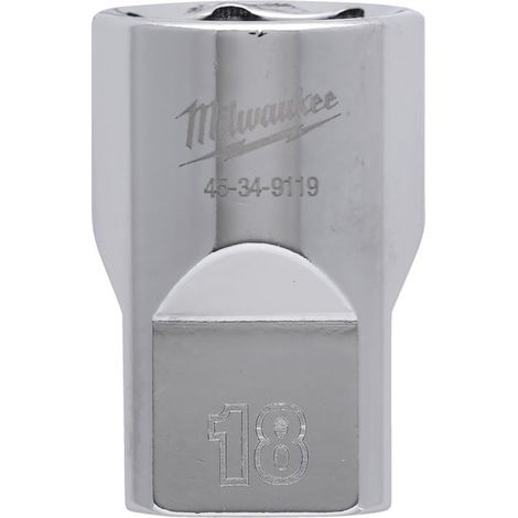 Llave de vaso Milwaukee 1/2 drive socket cromo cuatro caras (1/2)
