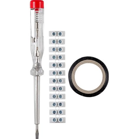 kwb 142800 Tester di tensione Kit di installazione elettrica 3 parti (1/2)