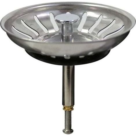 Bouchon d'évier de cuisine en acier inoxydable — Filtre d'évier et bonde universels — Panier-filtre d'évier en acier inoxydable à drainage rapide (1/5)