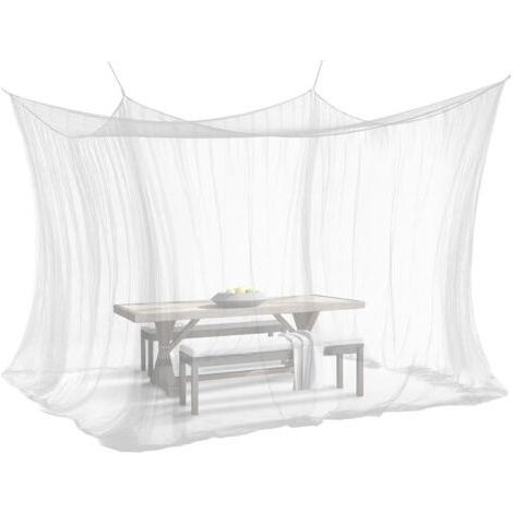 Moustiquaire pour l'intérieur et l'extérieur, 300 x 300 x 250 cm, pour tente, caravane (blanche) (1/3)