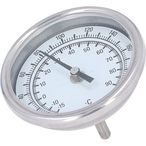 Bimetall-Thermometer G1/2 aus Edelstahl 304, -15 °C bis 90 °C, 83 mm Durchmesser, hochpräzise Grillfunktion (1/5)