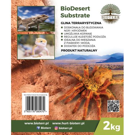Sustrato BioDesert Terrario arcilla para moldeo, sustrato, fondo 2kg (1/5)