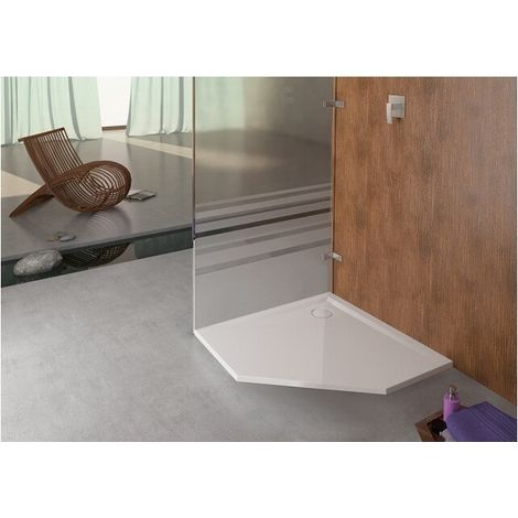 MUNA plato de ducha pentagonal ultraplano m AR 900x900x30mm blanco