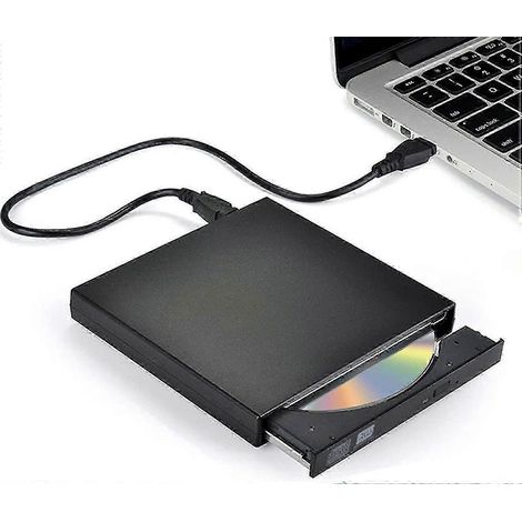 Graveur CD/DVD-ROM externe USB pour PC, ordinateur portable, Mac et Windows 7-11 (1/5)