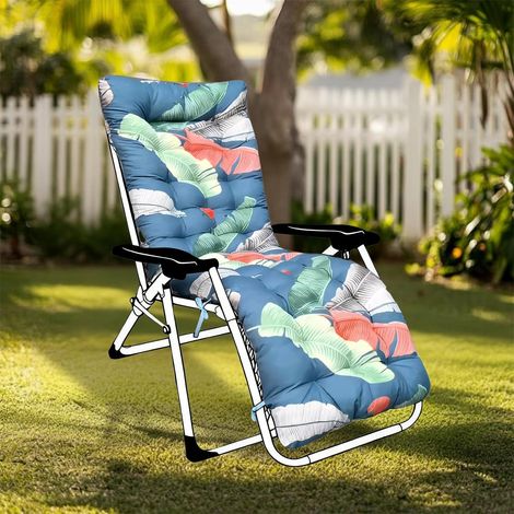 Liegenkissen – 1 Stück – Polyester – Ergonomischer Komfort – Garten und Terrasse – 170 x 53 cm blau (1/5)