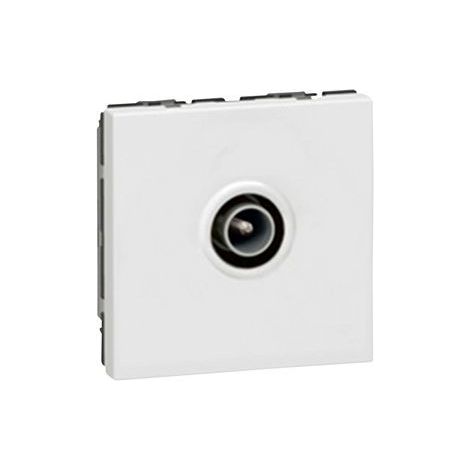 Prise antenne Mosaic 2 modules prise de passage TV/radio, blanc