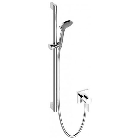 Ensemble de douche 2 IXMO SOLO 80cm f 1 Verbr rosettes carrées vc