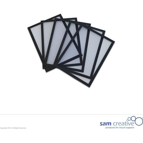 Tableau blanc magnétique Fenêtre A5 noir set 5 pcs