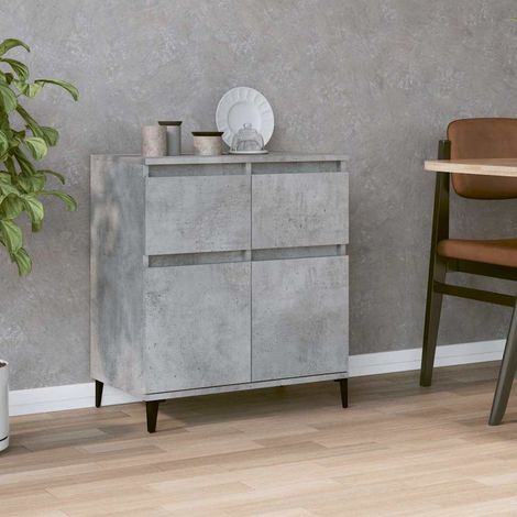 Buffet - Armoire de rangement Enfilade Gris béton 60x35x70 cm Bois d'ingénierie BV173521 - BonneVie (1/5)