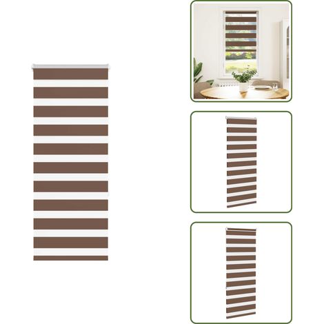 vidaXL Zebrarollo Braun 55x150 cm Stoffbreite 50,9 cm Polyester (1/5)