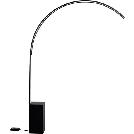 Lampada piantana LED BIBLIO in metallo verniciato Nero 142x215 cm (1/4)