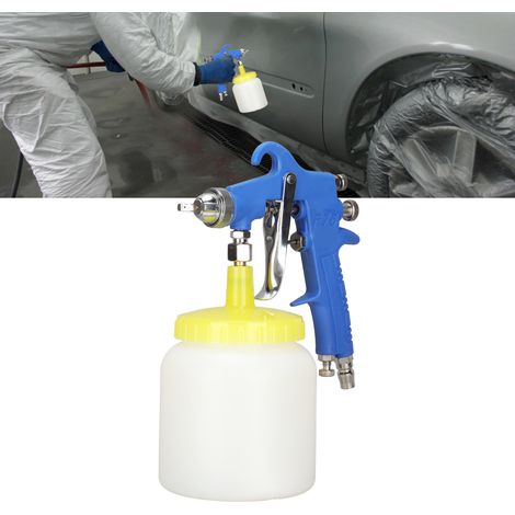 Pistolet à peinture pneumatique F-75 avec buse à alimentation par le bas, calibre 1,5 mm, bleu (1/5)