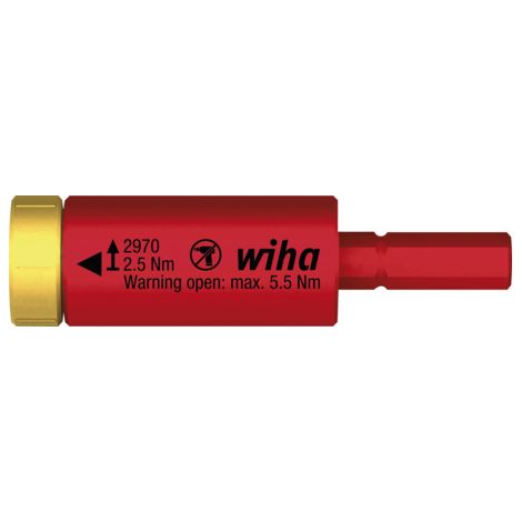 Wiha Adaptateur dynamométrique easyTorque electric pour embouts slimBits et étui slimVario® sous blister 2.5 Nm (41343)