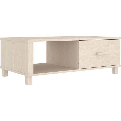 vidaXL Mesa de centro HAMAR madera maciza pino marrón miel 100x55x35cm (1/2)