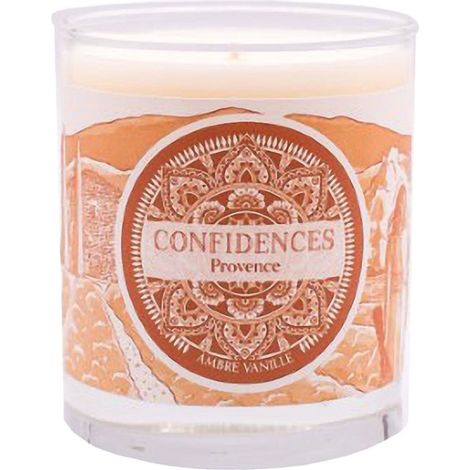 Bougie parfumée ambre vanille fabriquée en provence 180 g (1/3)