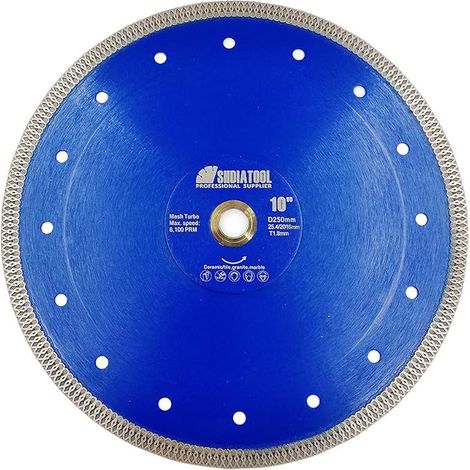 Disque Diamant Carrelage 250mm x 25,4/20/16mm, X Maille (1/5)